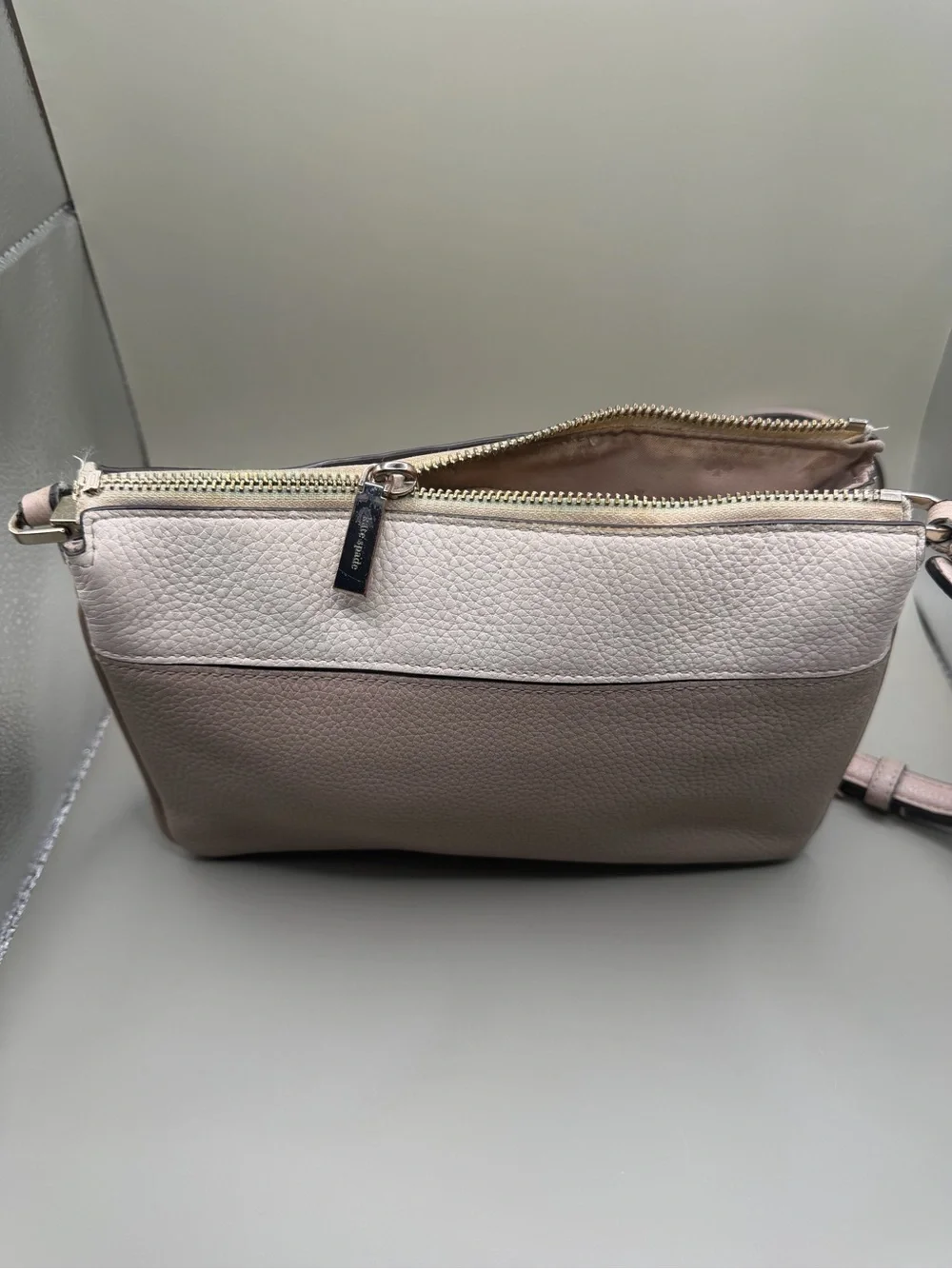 Kate Spade New York Colorblock Leather Crossbody Bag Blush Taupe